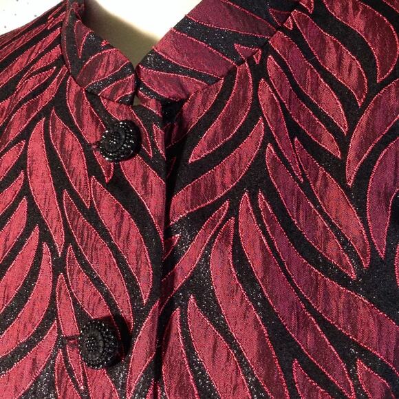 DRESS BARN Collection Red Sparkle Blazer Medium - Picture 4 of 4